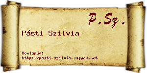 Pásti Szilvia névjegykártya